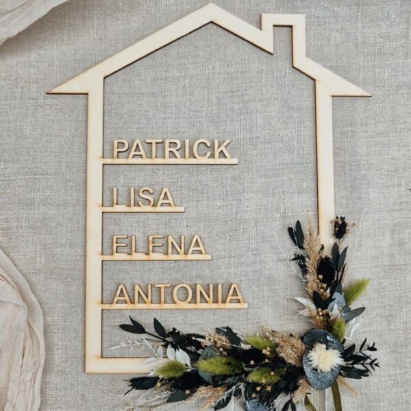 Holzhaus mit Namen, natur