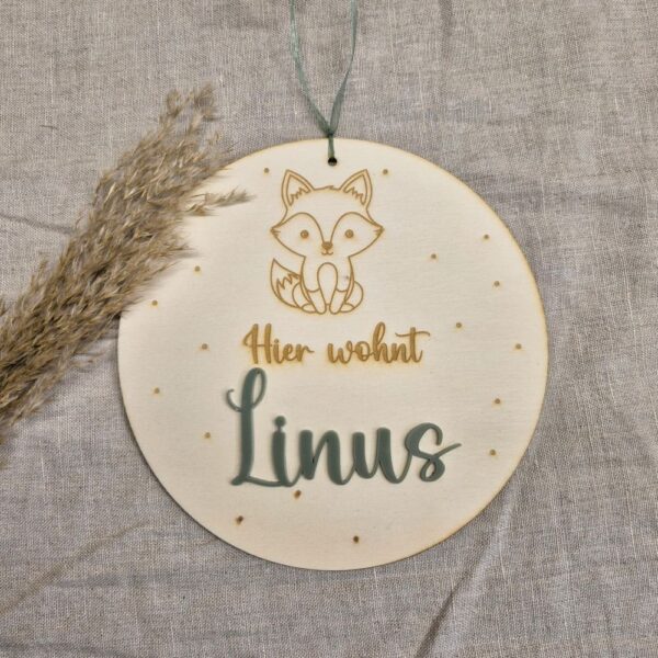 T&uuml;rschild "Hier wohnt"