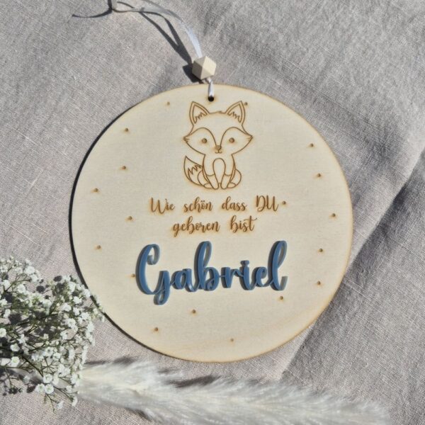 T&uuml;rschild "Wie sch&ouml;n, dass du geboren bist"