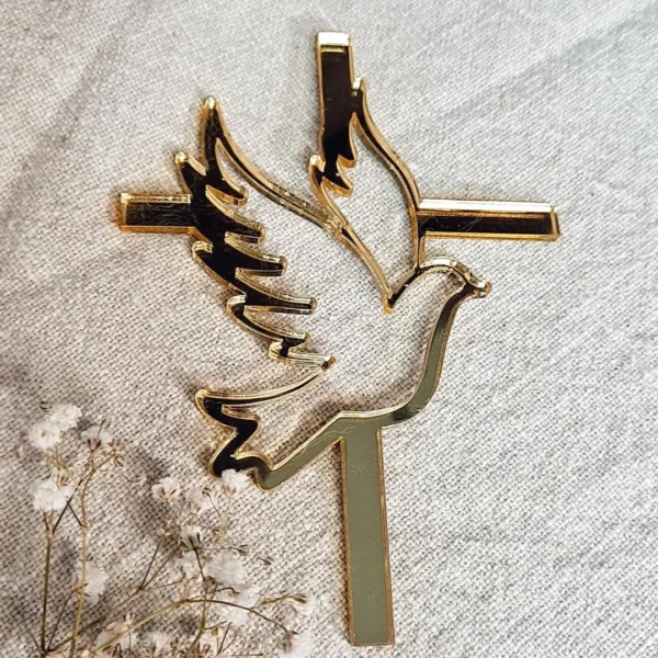 Caketopper Taube + Kreuz