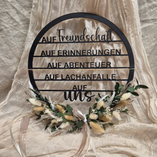Loop aus Holz "Freundschaft"