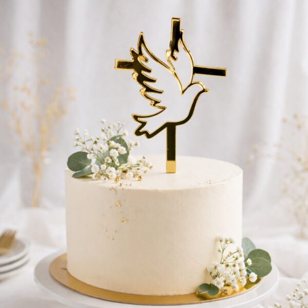 Caketopper Taube + Kreuz