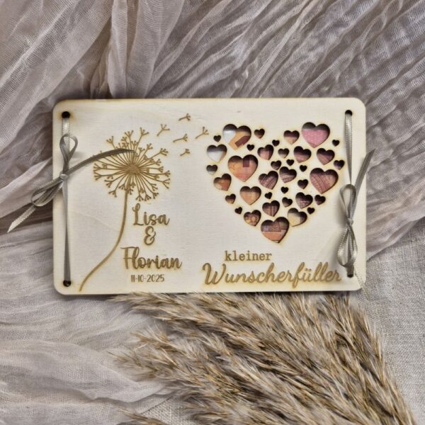 Holzkarte-Geldgeschenk "kleiner Wunscherfüller"
