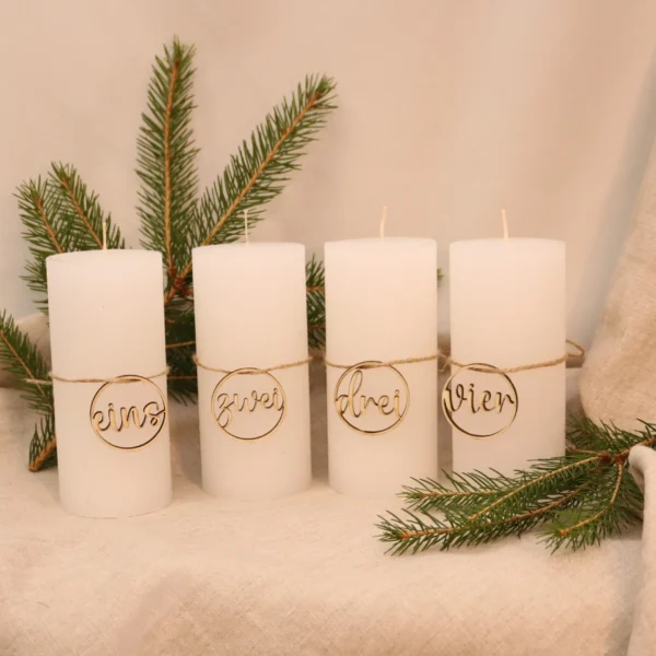 Adventskranzkerzen-Anhänger 1-4