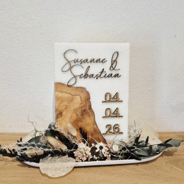 Hochzeitskerze mit Teelicht-Eins&auml;tzen