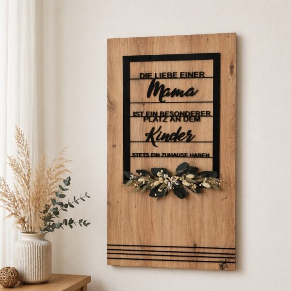 Holzbild "Die Liebe einer Mama / Oma"