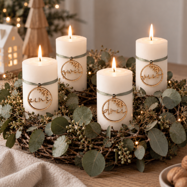 Adventkranzkerzen-Anhänger modern