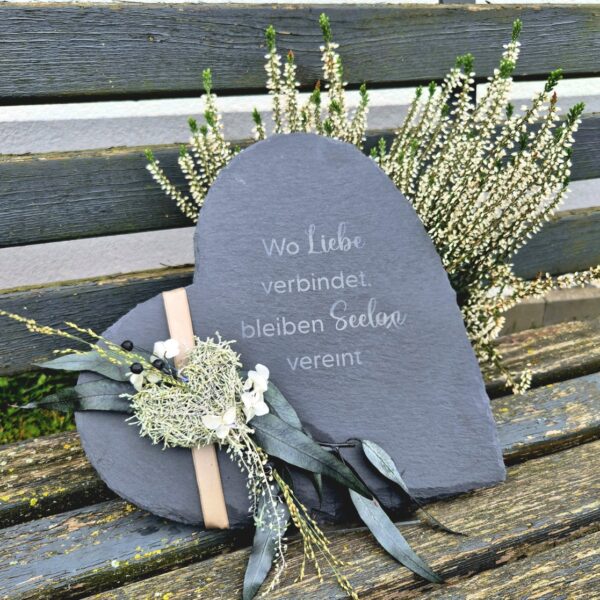 Schiefer-Herz "Wo Liebe verbindet..."